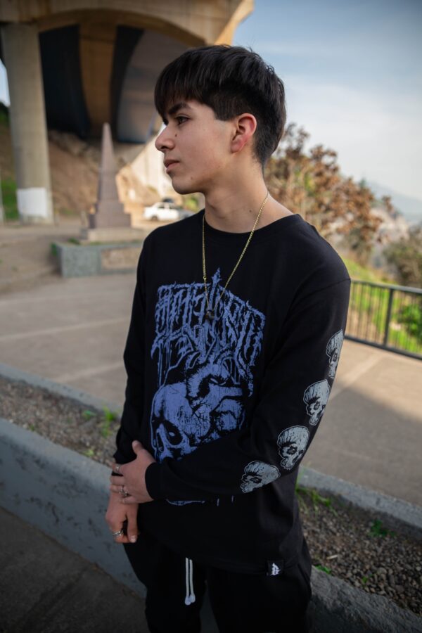 Polera Manga Larga Skullheart
