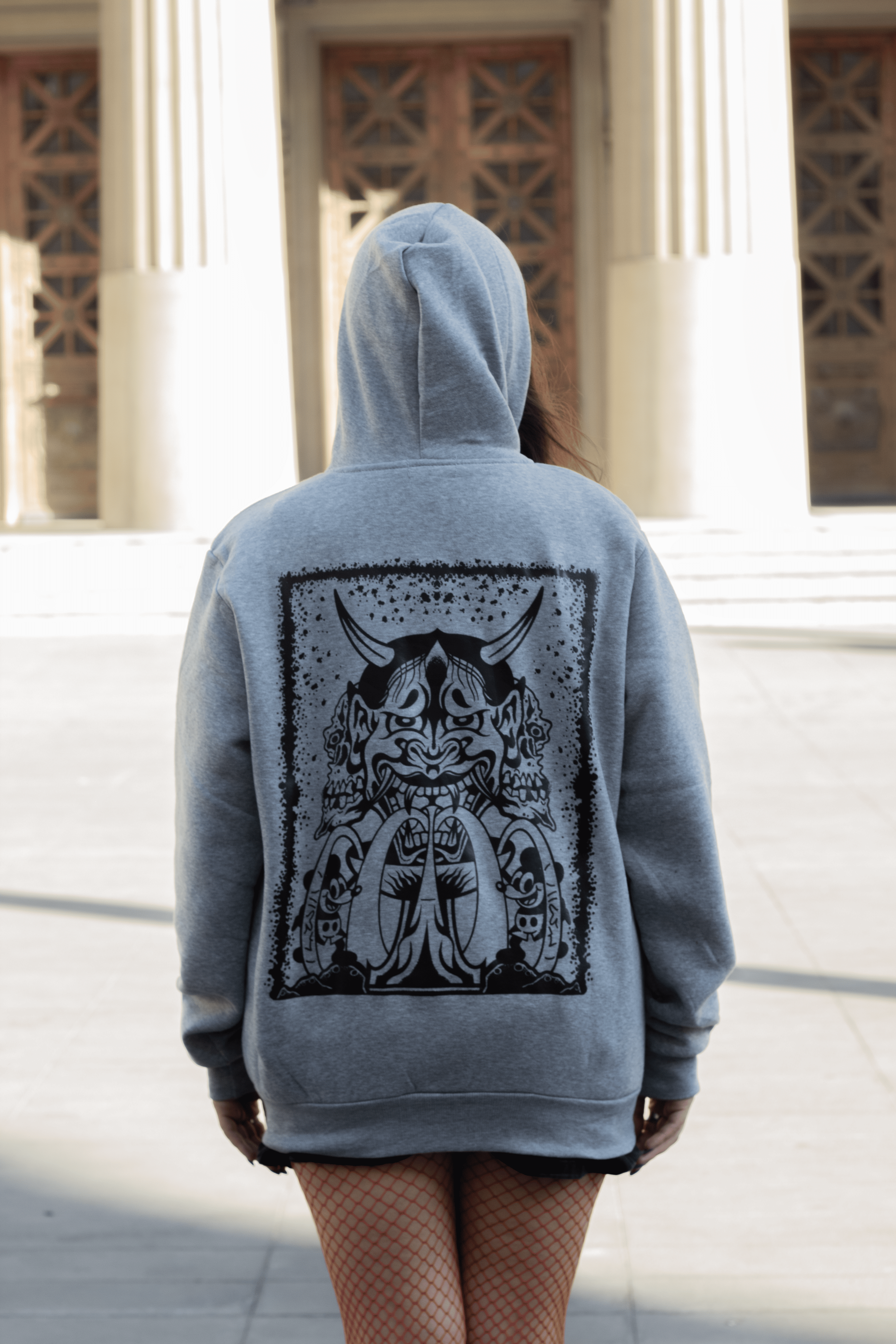 Poleron Con Cierre Gris Hannya Mike